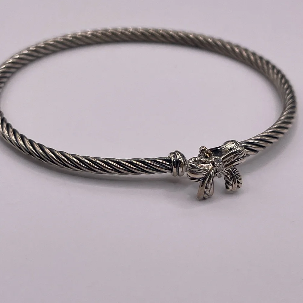David Yurman Chatelaine Bow Bracelet with Sterling Silver - Picture 7 of 8